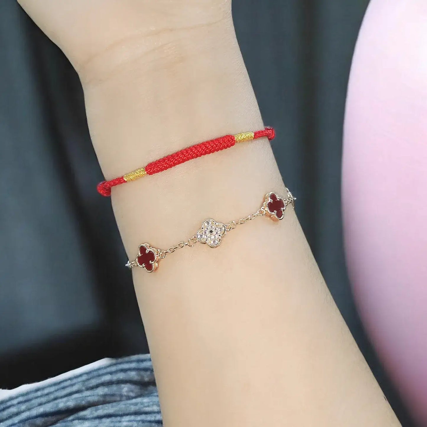 Red String & Gold Bracelet and Anklet
