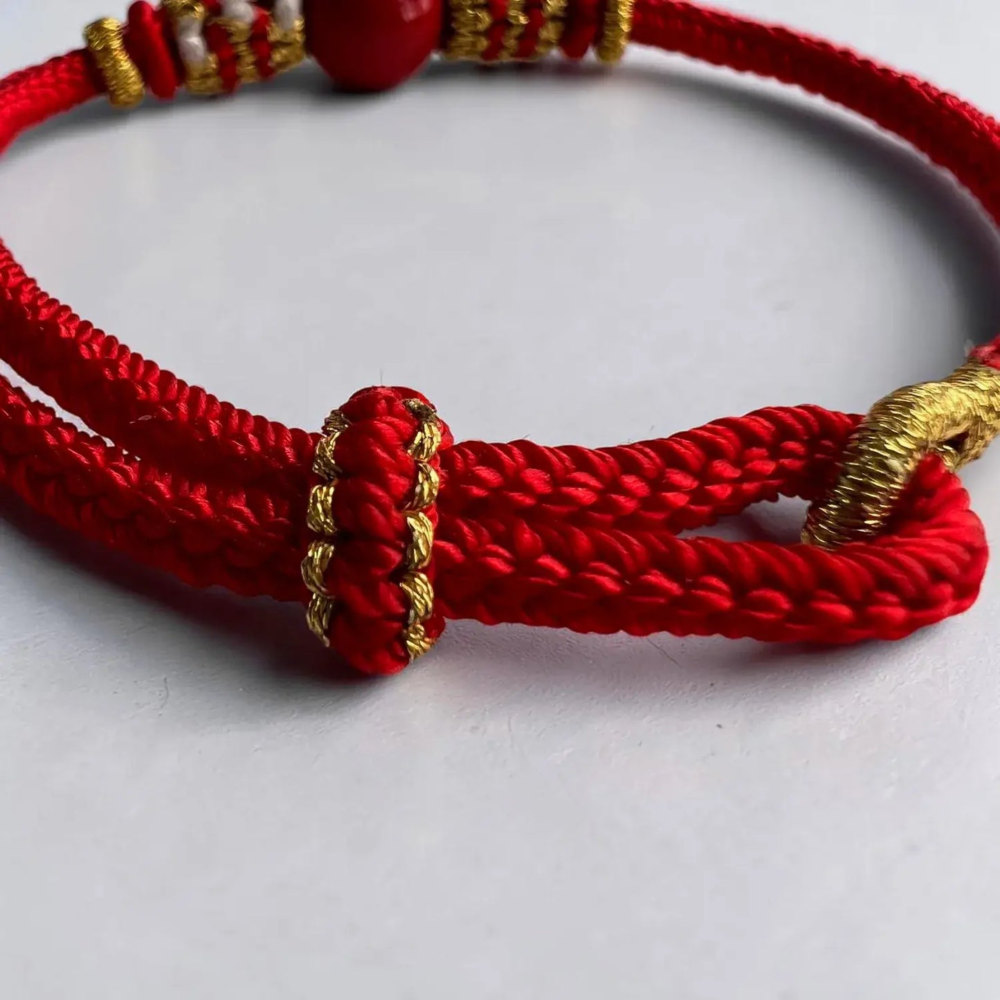 Cinnabar Chinese Knot Bracelet – Auspicious Cloud & Circle