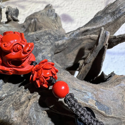 Pixiu Cinnabar Keychain