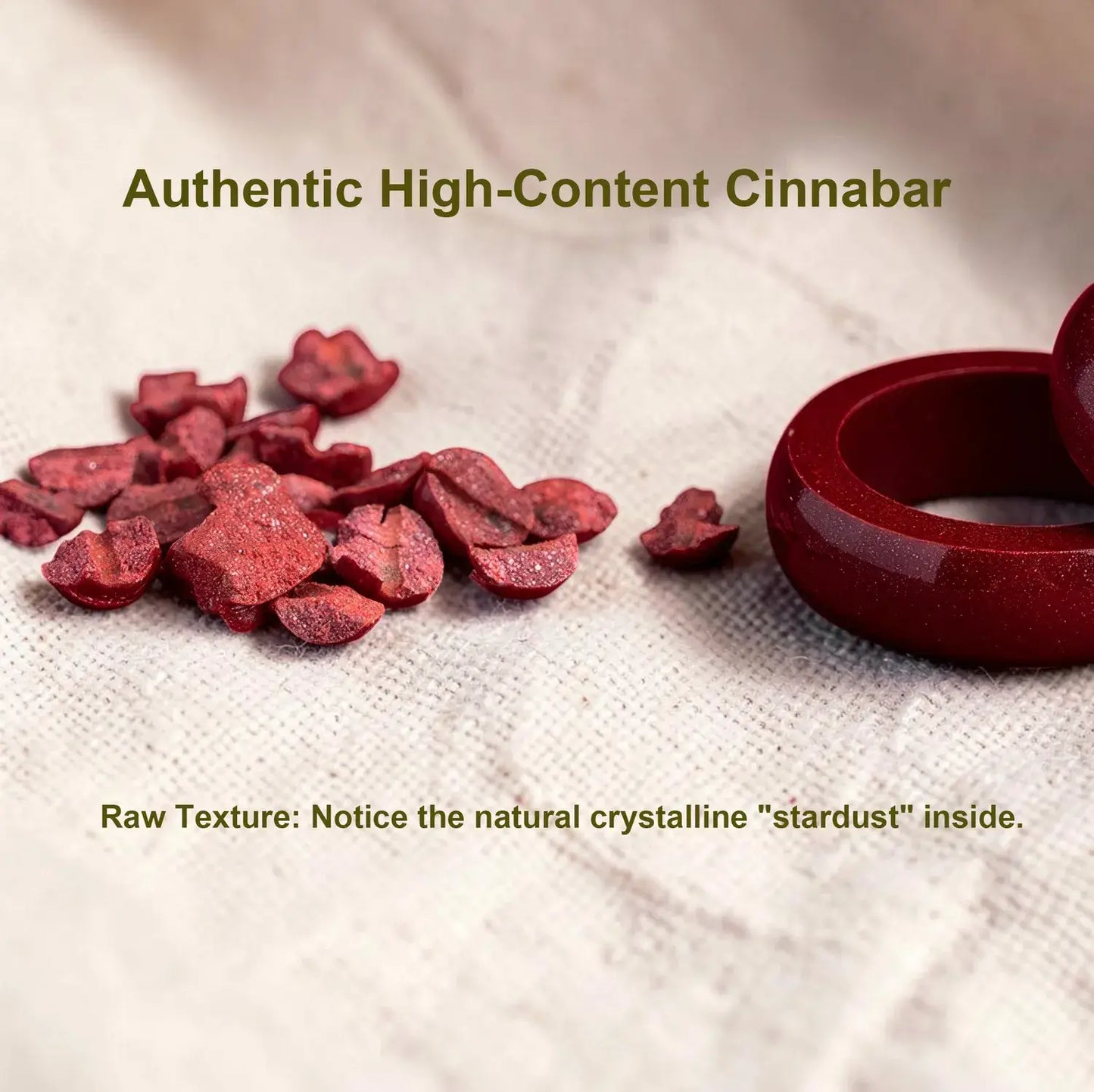 Cinnabar Zodiac Ring – Silver Bija Mantra Inlay