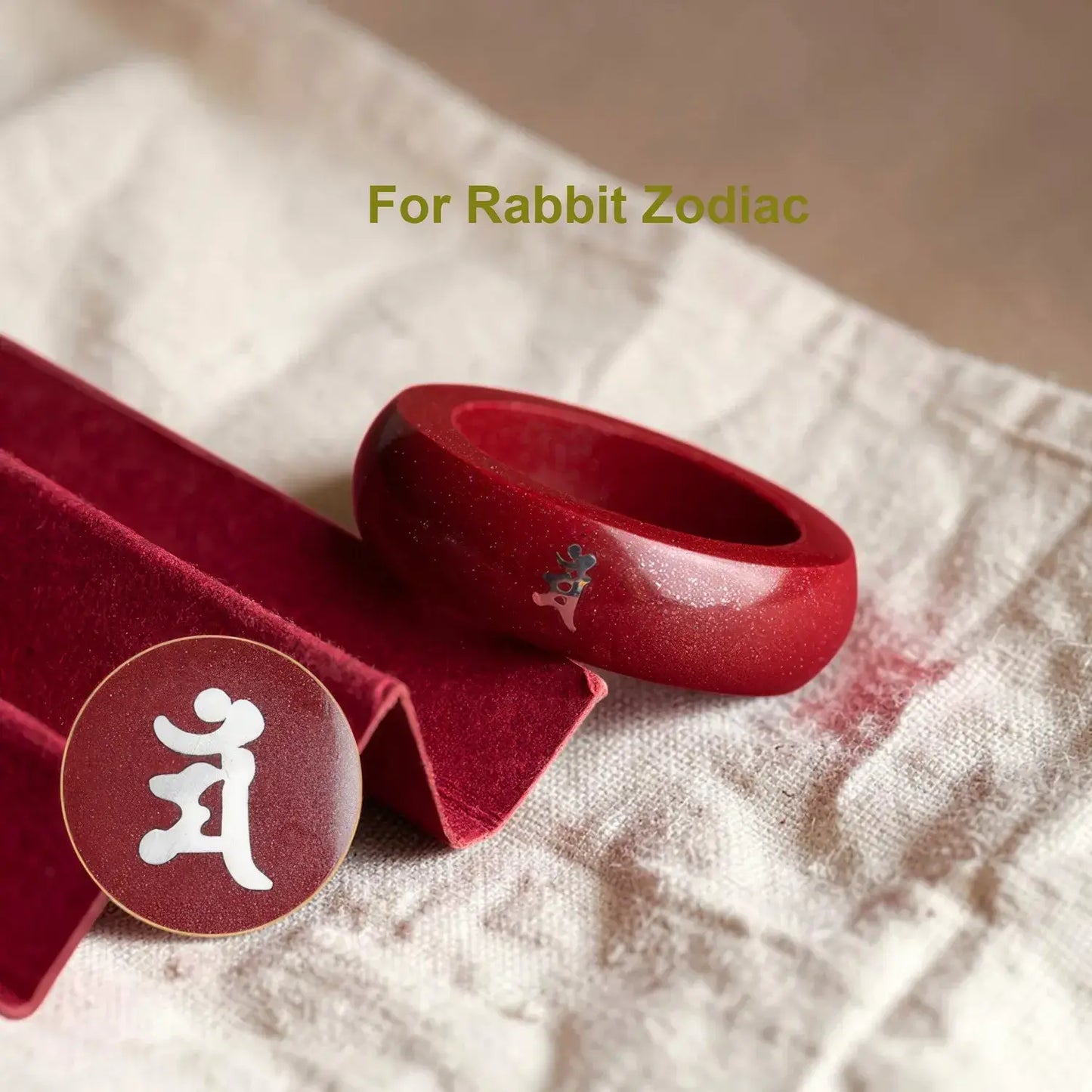 Cinnabar Zodiac Ring – Silver Bija Mantra Inlay