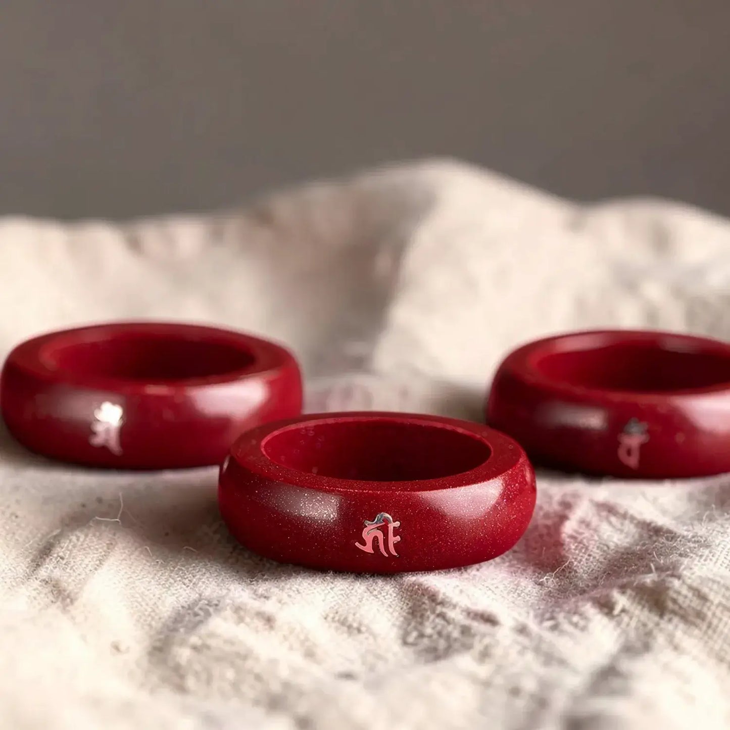 Cinnabar Zodiac Ring – Silver Bija Mantra Inlay