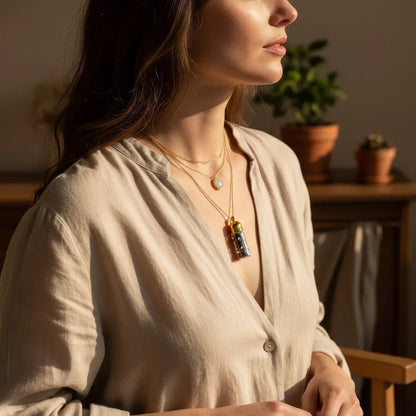 Protection Crystal Capsule Necklace