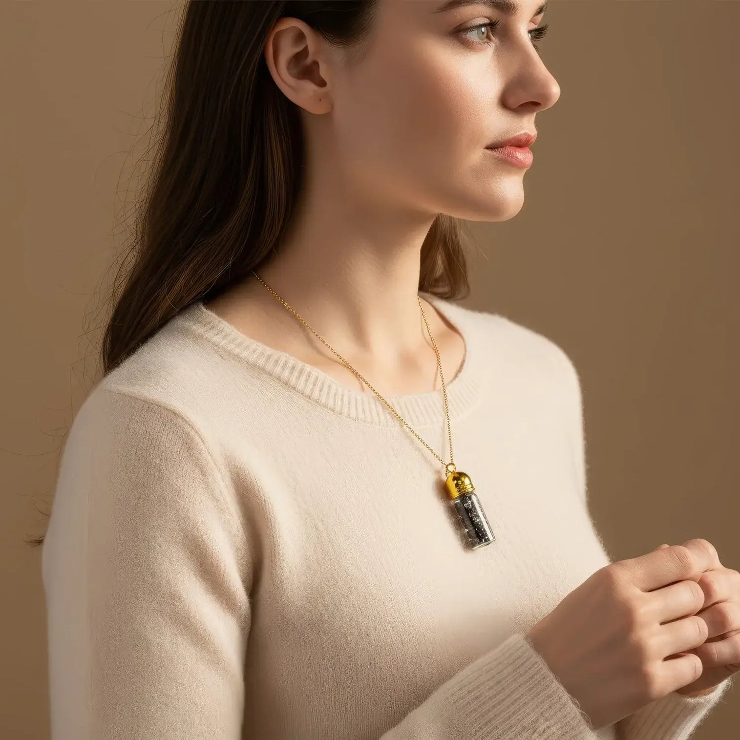 Protection Crystal Capsule Necklace