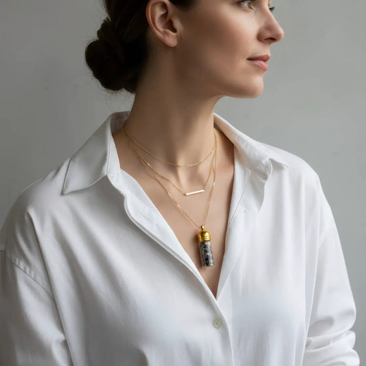 Protection Crystal Capsule Necklace
