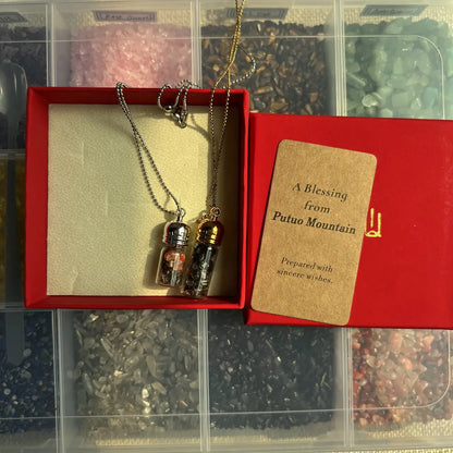 Protection Crystal Capsule Necklace