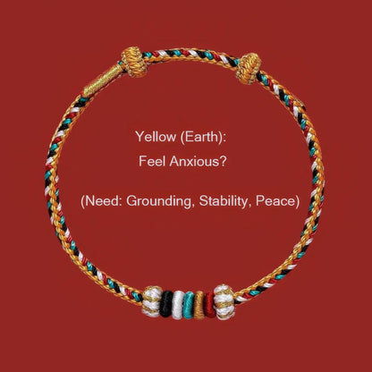 Bracelet with text on a red background