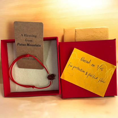 Chinese Zodiac Bracelet – Cinnabar & Red String