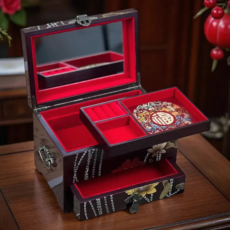 Handmade Lacquer Jewelry Box – 3 Sizes (Small, Medium, Large)