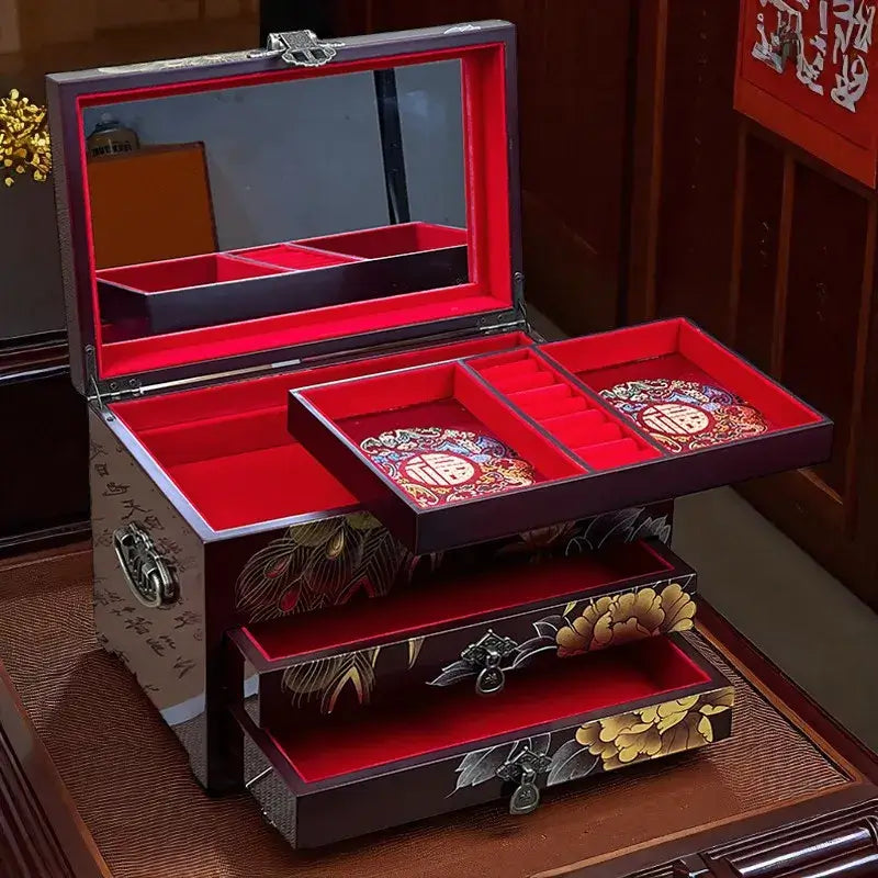 Handmade Lacquer Jewelry Box – 3 Sizes (Small, Medium, Large)