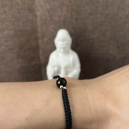 Blessed Black Obsidian Flow Bracelet | For Dragon, Pig, Rooster, Rat, Monkey