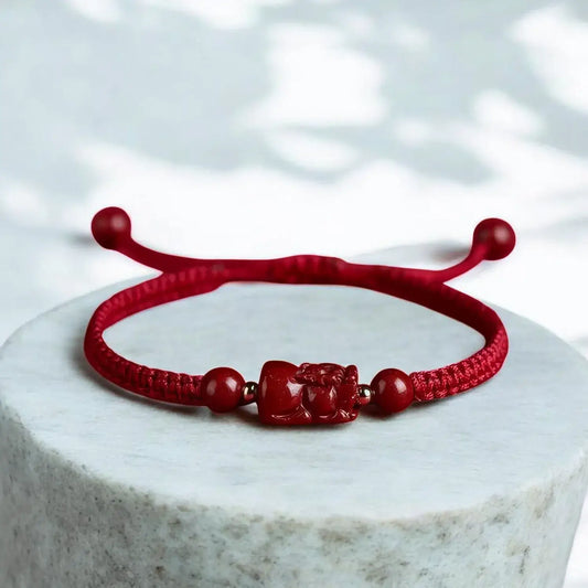 Pixiu Cinnabar Bracelet – Prosperity & Protection