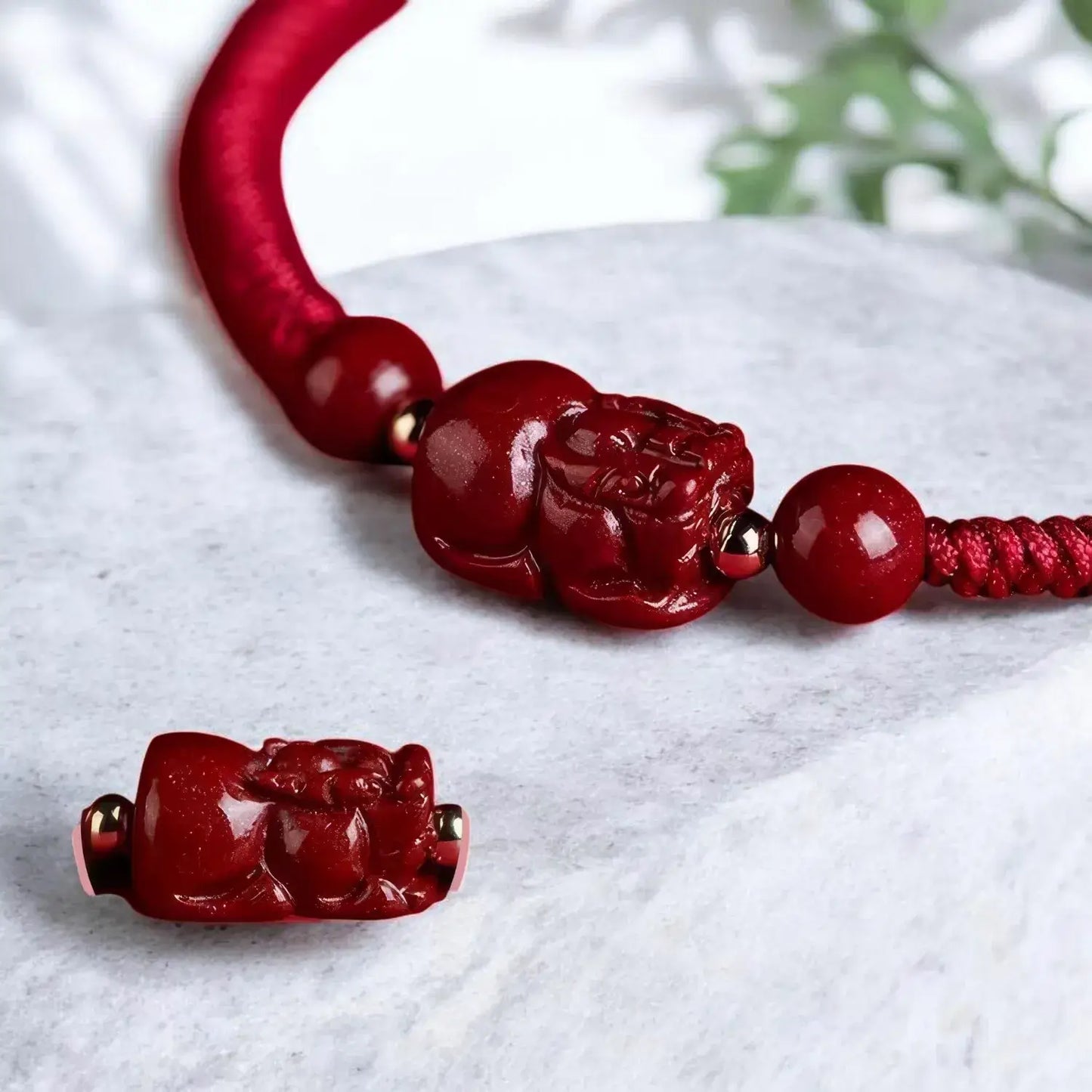 Pixiu Cinnabar Bracelet – Prosperity & Protection