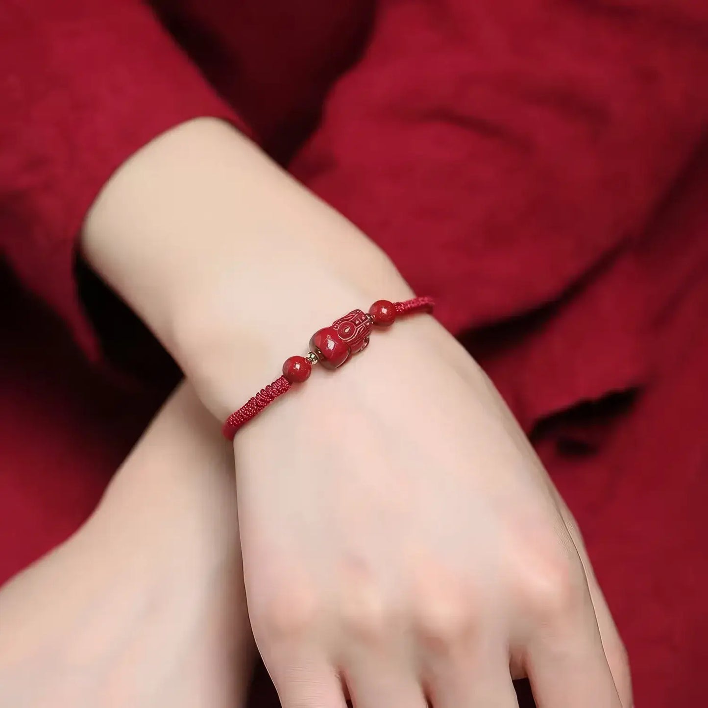 Pixiu Cinnabar Bracelet – Prosperity & Protection