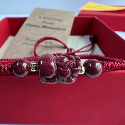 Pixiu Cinnabar Bracelet – Prosperity & Protection