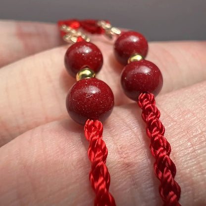 Cinnabar Infinity Knot Protection Bracelet