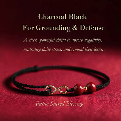 Cinnabar Infinity Knot Protection Bracelet