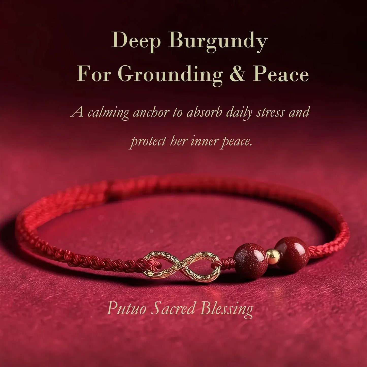 Cinnabar Infinity Knot Protection Bracelet