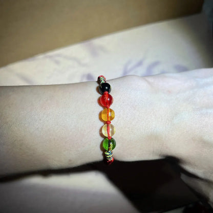 Five Elements Red String Crystal Bracelet