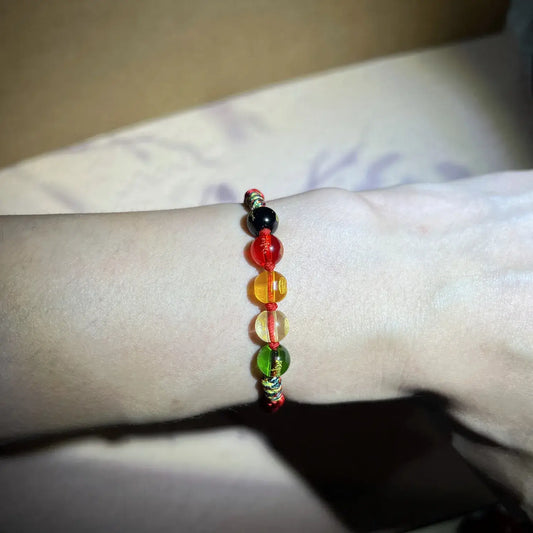 Five Elements Red String Crystal Bracelet