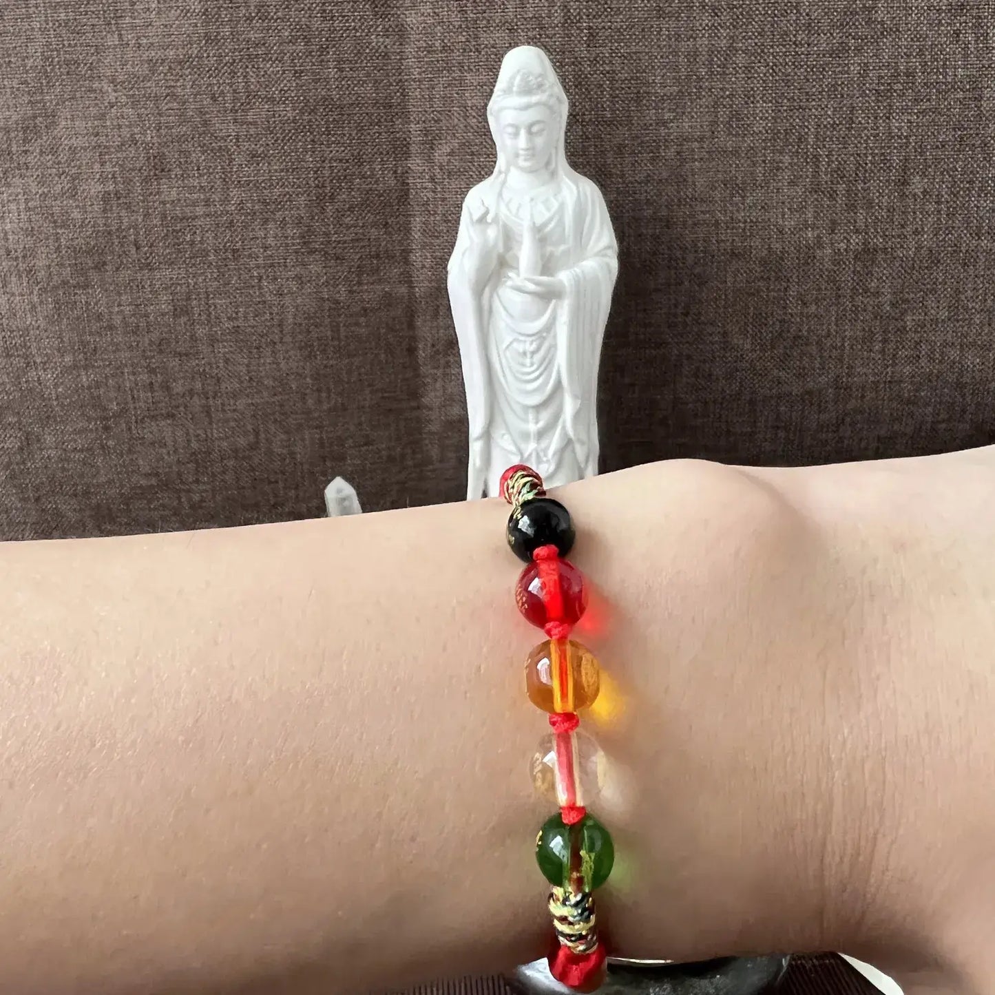 Five Elements Red String Crystal Bracelet