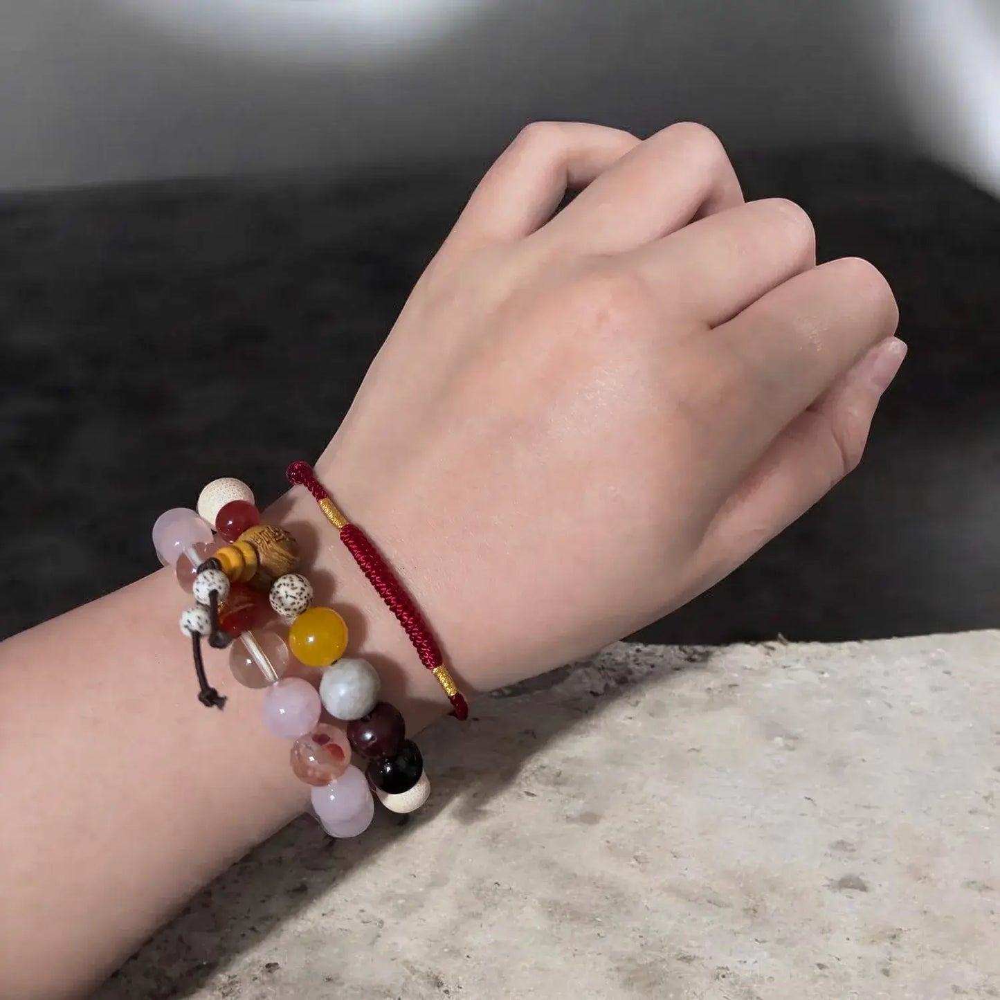 Red String & Gold Bracelet and Anklet