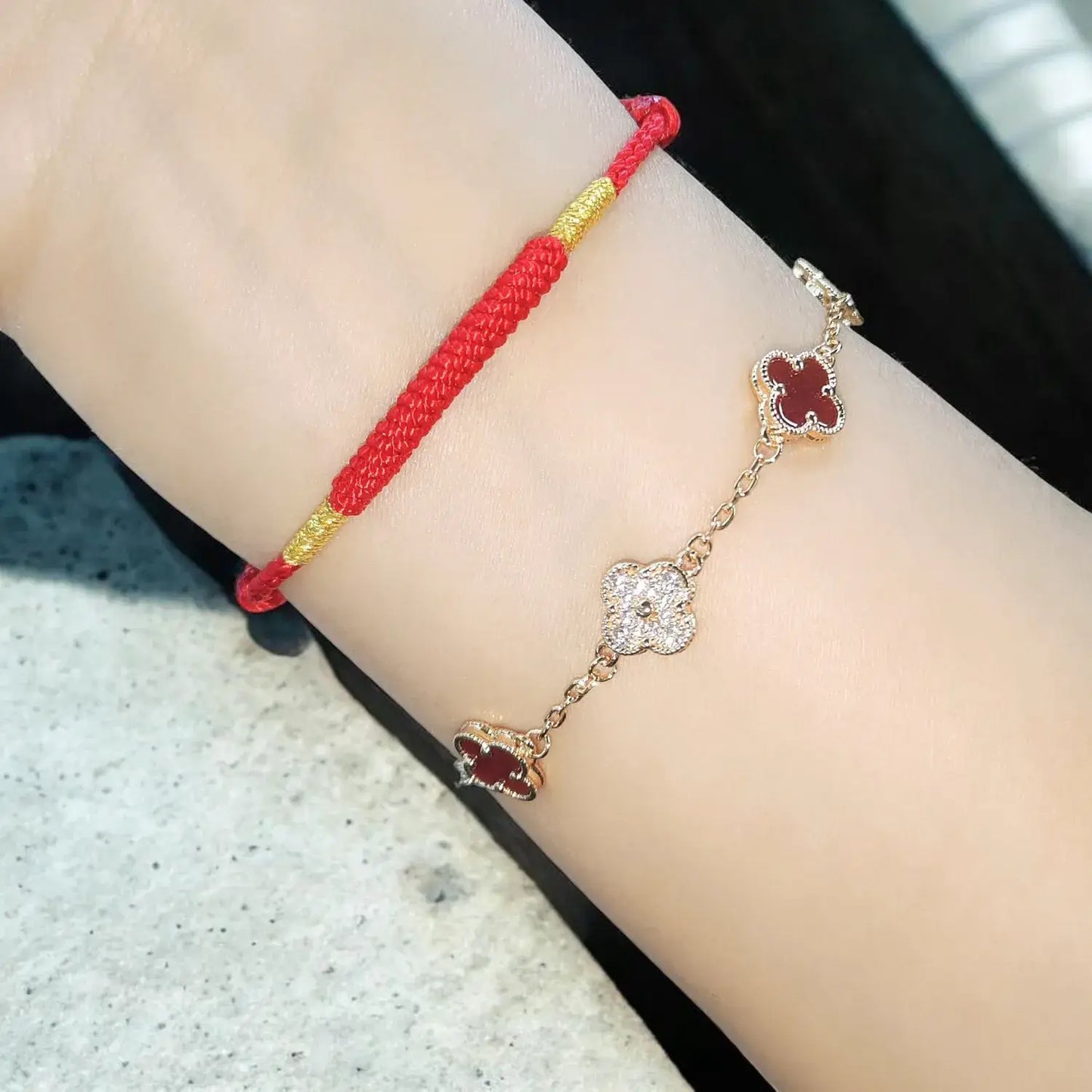 Red String & Gold Bracelet and Anklet