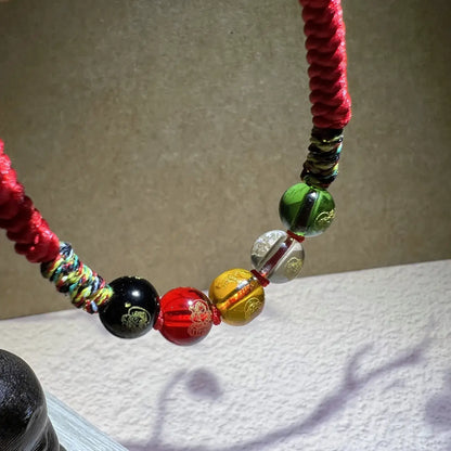 Five Elements Red String Crystal Bracelet