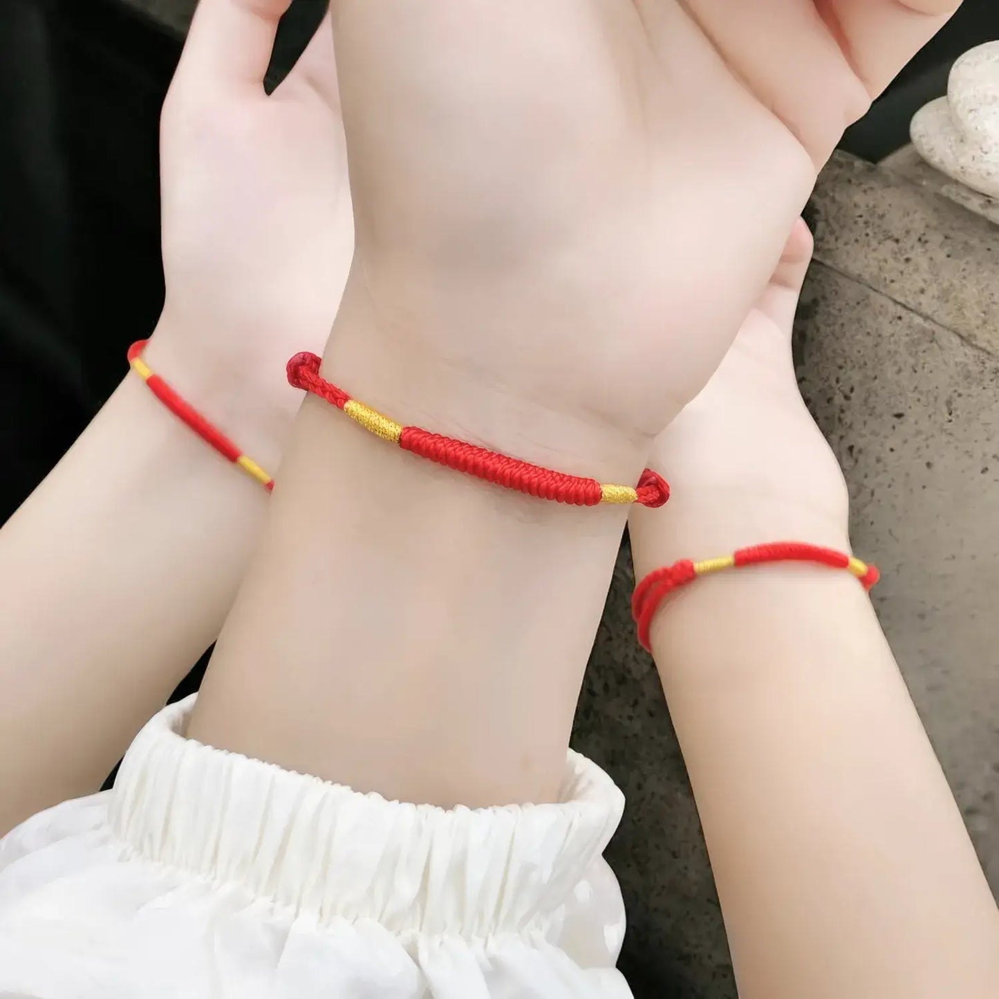 Red String & Gold Bracelet and Anklet