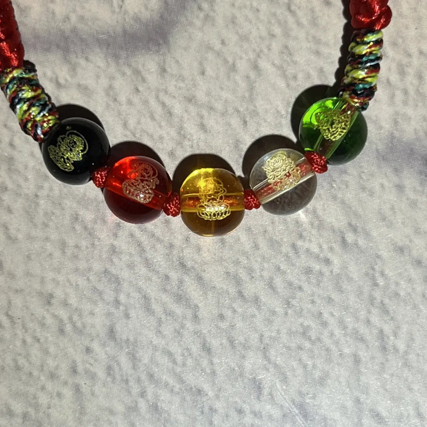 Five Elements Red String Crystal Bracelet