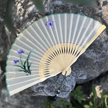 Double-Sided Suzhou Silk Embroidery Fan, 20cm Handmade Asia