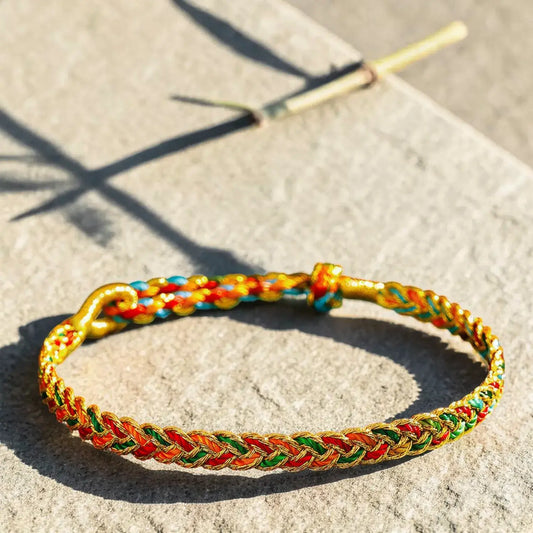 Summer Solstice Five Elements Bracelet – Dragon Scale Protection Cord