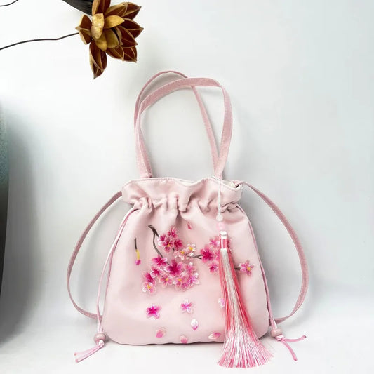 Handmade Suzhou Embroidery Bag – Crossbody & Shoulder Purse, 21×22cm