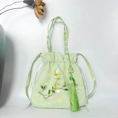 Handmade Suzhou Embroidery Bag – Crossbody & Shoulder Purse, 21×22cm