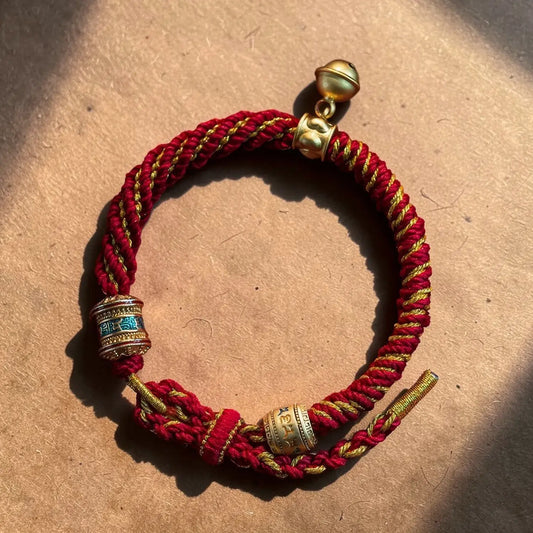 Tibetan Spinning Mantra Wheel Bracelet