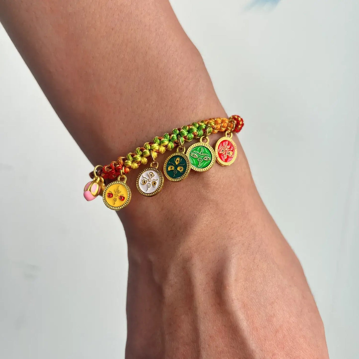Tibetan Thangka Charm Bracelet