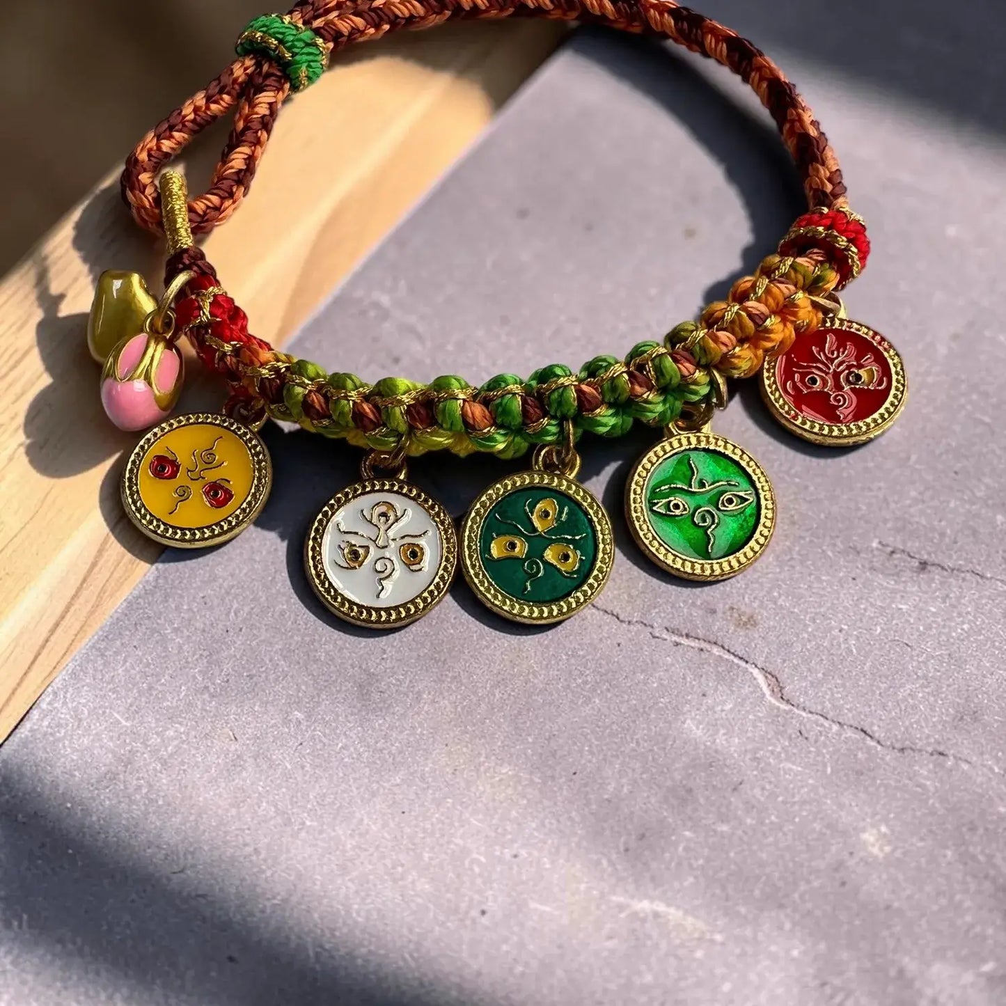 Tibetan Thangka Charm Bracelet