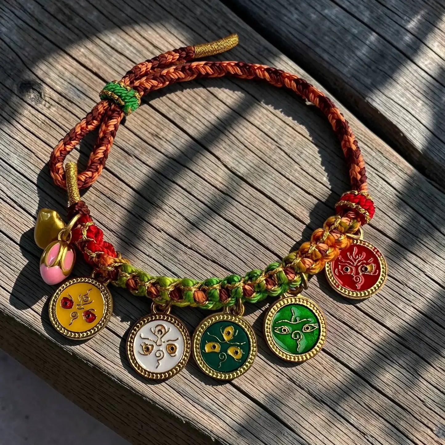 Tibetan Thangka Charm Bracelet