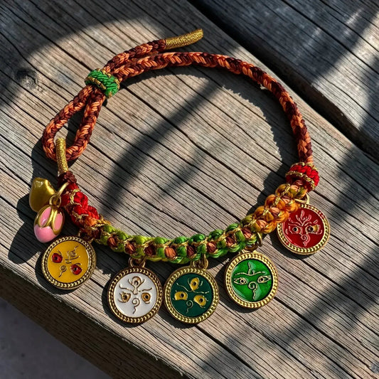 Tibetan Thangka Charm Bracelet