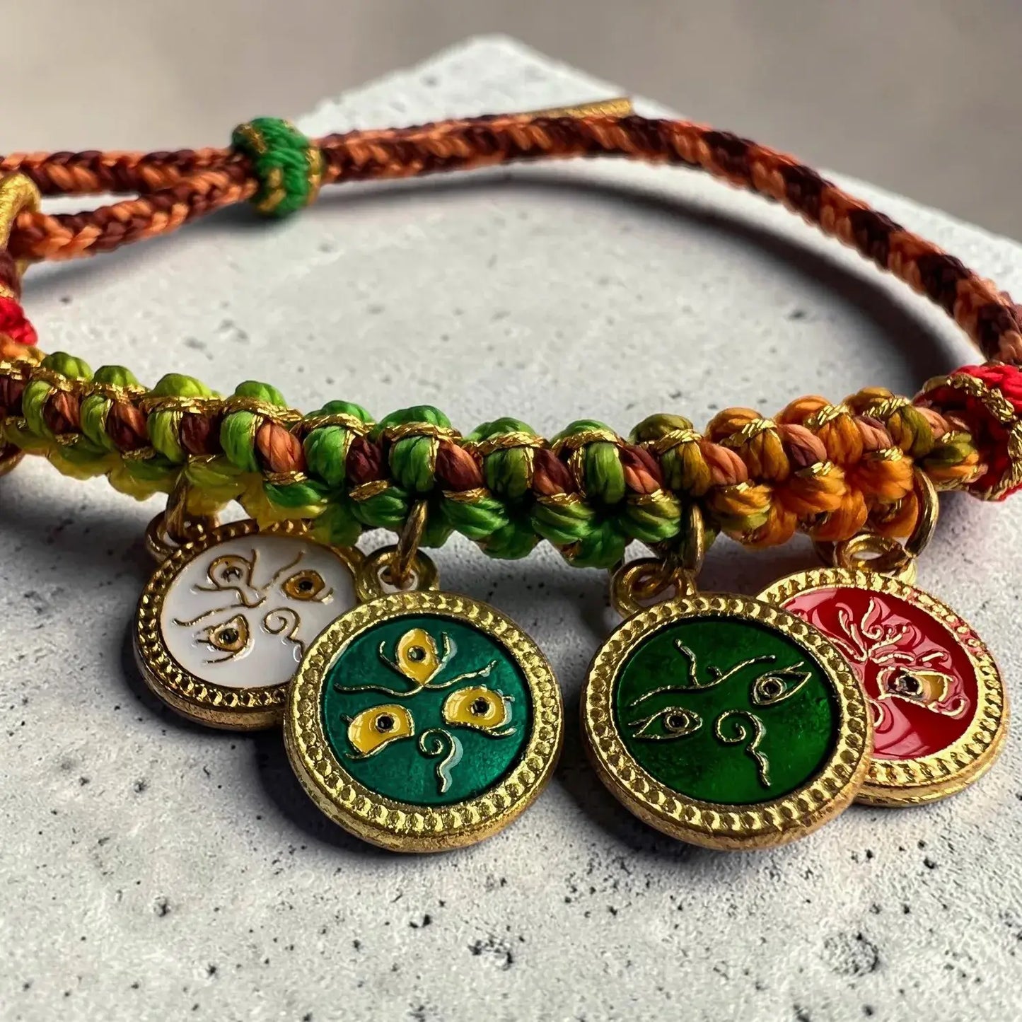 Tibetan Thangka Charm Bracelet