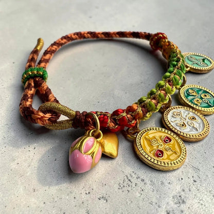 Tibetan Thangka Charm Bracelet