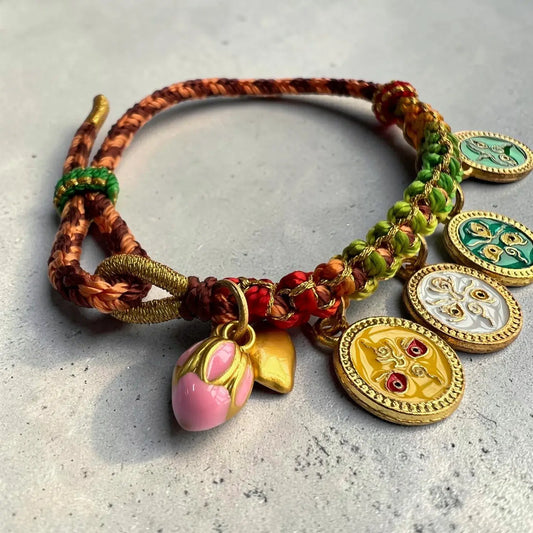 Tibetan Thangka Charm Bracelet