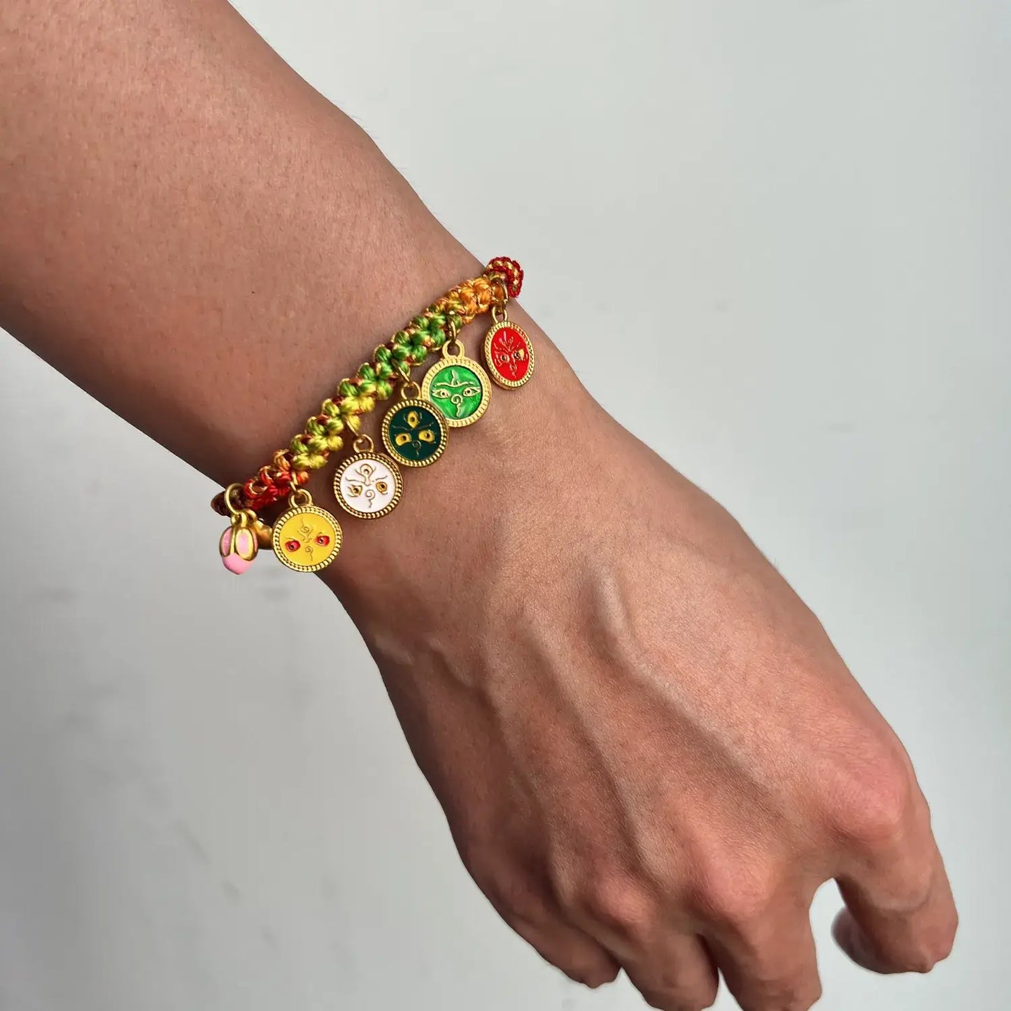 Tibetan Thangka Charm Bracelet