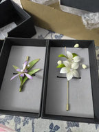 Handmade Suzhou Velvet Flower Brooch – Hanfu & Qipao Pin, Gift Box