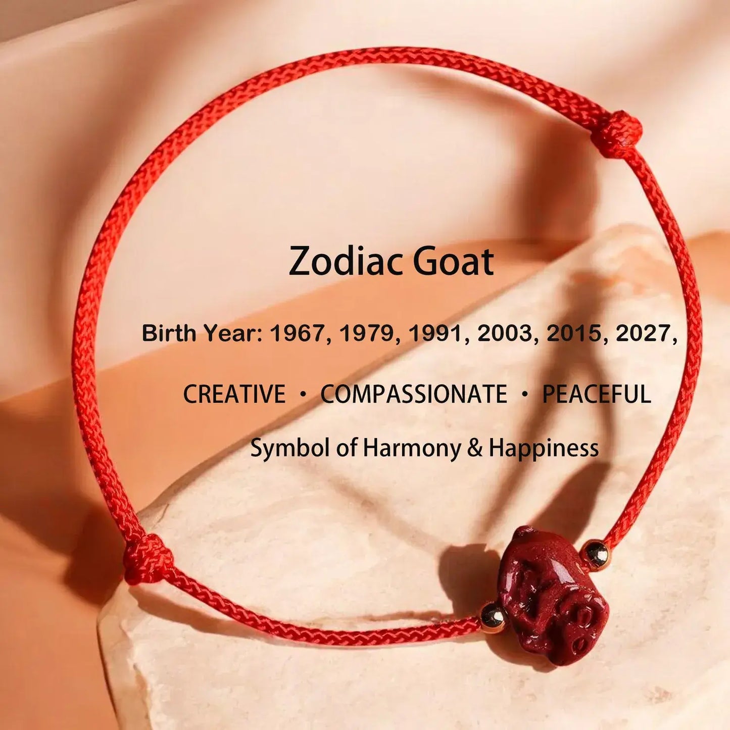 Chinese Zodiac Bracelet – Cinnabar & Red String
