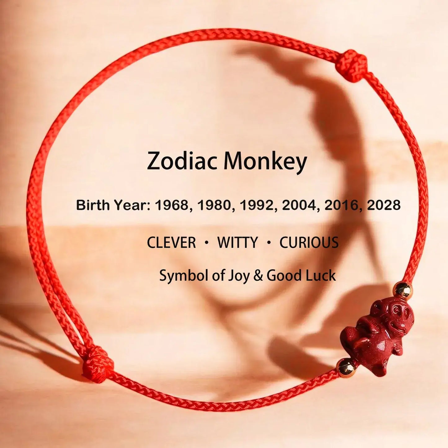 Chinese Zodiac Bracelet – Cinnabar & Red String