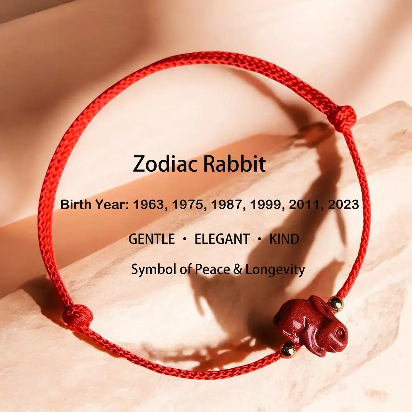 Chinese Zodiac Bracelet – Cinnabar & Red String