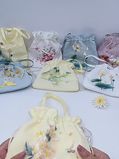 Handmade Suzhou Embroidery Bag – Crossbody & Shoulder Purse, 21×22cm